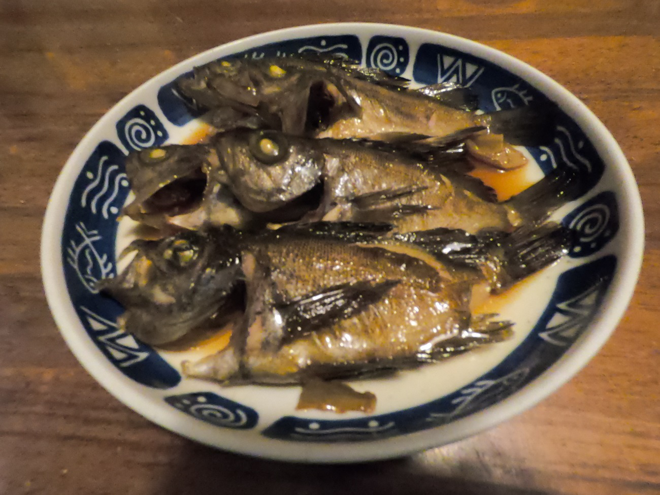 おやじ晩飯 釣り好きおやじの メバルの煮付け の作り方 他 麻婆豆腐 豚モモ肉の串焼き のりさんブログ